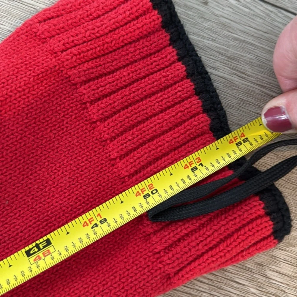 Polo by Ralph Lauren Red and Black Hat and Scarf Set Big Bear Ski size 8-20 kids